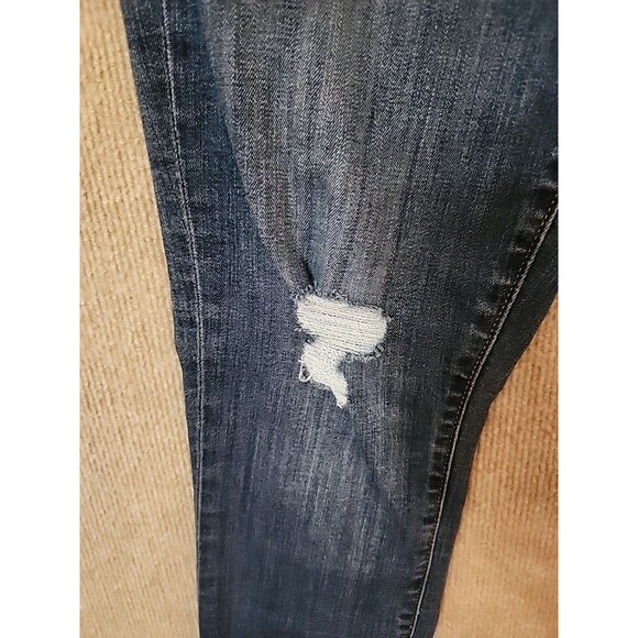 Gap Legging Skimmer Jeans Womens 4 27 Blue Distressed Raw Hem Stretch NEW - Picture 5 of 13